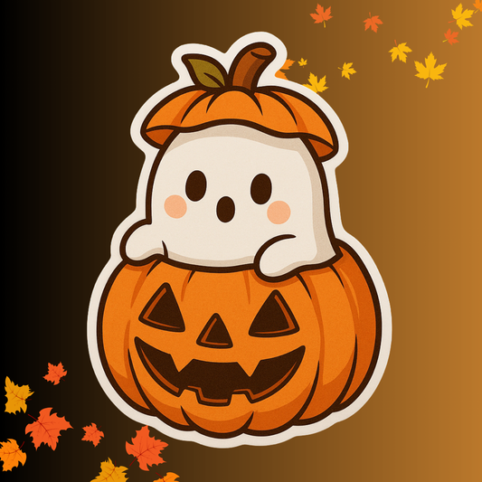 Ghosty in a Jack-o'-lantern